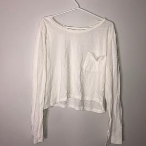 2 for $20!!  White cropped long sleeve